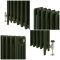Milano Mercury - 4 Column Cast Iron Radiator - 760mm Tall - Farrow & Ball Duck Green - Multiple Sizes Available
