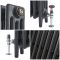 Milano Mercury - 4 Column Cast Iron Radiator - 760mm Tall - Slate Black - Multiple Sizes Available