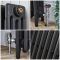 Milano Mercury - 4 Column Cast Iron Radiator - 760mm Tall - Slate Black - Multiple Sizes Available