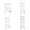 Milano Arno Dual Fuel - White Bar on Bar Heated Towel Rail - Various Sizes