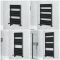 Milano Lustro Dual Fuel - Designer Black Flat Panel Heated Towel Rail - Various Sizes and Cable Cover Option
