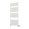 Milano Lustro Dual Fuel - Designer White Flat Panel Heated Towel Rail - Various Sizes and Cable Cover Option