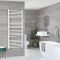 Milano Ive Dual Fuel - Straight White Heated Towel Rail - Choice of Size