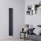 Milano Aruba Slim Electric - Anthracite Vertical Designer Radiator 1600mm x 236mm (Double Panel) - with Bluetooth Thermostat