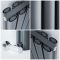 Milano Aruba Ayre - 1800mm Anthracite Vertical Aluminium Designer Radiator (Double Panel) - Choice of Size
