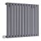 Milano Alpha Electric - Anthracite Horizontal Designer Radiator - 635mm x 840mm (Single Panel) - with Bluetooth Thermostatic Heating Element