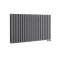 Milano Aruba Flow - Anthracite Horizontal Side Connection Designer Radiator - 635mm Tall - Choice Of Width