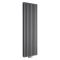 Milano Aruba Flow - Anthracite Vertical Middle Connection Designer Radiator (Double Panel) - Choice of Size