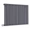 Milano Aruba Electric - Anthracite Horizontal Designer Radiator - 635mm Tall - Choice of Size and Thermostat - Plug-In and Hardwired Options