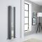 Milano Icon - Anthracite Vertical Mirrored Designer Radiator (Double Panel) - Choice of Size