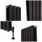 Milano Aruba - Carbon Grey 1780mm Vertical Double Panel Designer Radiator - Choice of Size