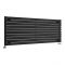 Milano Aruba - Black Horizontal Designer Radiator 590mm x 1600mm (Single Panel)