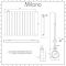 Milano Alpha Electric - Black Horizontal Single Slim Panel Designer Radiator 635mm x 840mm