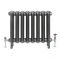 Milano Tamara - Oval Column Cast Iron Radiator - 560mm Tall - Dark Pewter - Multiple Sizes Available