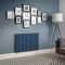 Milano Aruba Electric - Deep Sea Blue Horizontal Designer Radiator - 635mm Tall - Choice of Size, Thermostat and Cable Cover