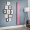 Milano Aruba Electric - Camellia Pink Vertical Designer Radiator - Choice of Size, Thermostat and Cable Cover