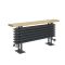 Milano Windsor - Horizontal Anthracite Traditional Cast Iron Style Column Bench Radiator - Choice of Size