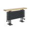 Milano Windsor Bench - Horizontal Anthracite Traditional Cast Iron Style Column Radiator with Seat - 480mm x 850mm