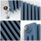 Milano Windsor - Deep Sea Blue Horizontal Traditional Column Radiator - Triple Column - Choice of Size