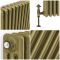 Milano Windsor - Natural Brass Horizontal Traditional Column Radiator - Triple Column - Choice of Size