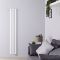 Milano Aruba Slim Electric - White Vertical Designer Radiator 1600mm x 236mm - with Bluetooth Thermostat