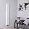 Milano Aruba Flow - White Vertical Double Panel Middle Connection Designer Radiator 1600mm x 236mm