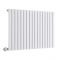 Milano Capri Electric - White Horizontal Designer Radiator - 635mm Tall (Single Panel) - Choice of Size and Heating Element - Plug-In and Hardwired Options