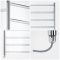 Milano Esk Electric - Chrome Stainless Steel Flat Heated Towel Rail - 800mm x 600mm