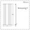 Milano Aruba - Anthracite Vertical Mirrored Designer Radiator 1800mm x 499mm (Single Panel)