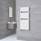 Milano Lustro - Designer White Flat Panel Heated Towel Rail 1213mm x 500mm