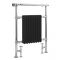 Milano Elizabeth - Black Traditional Heated Towel Rail 960mm x 675mm (With Overhanging Rail)