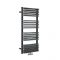 Milano Bow - Black D Bar Central Connection Heated Towel Rail 1000mm x 500mm