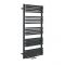 Milano Bow - Black D Bar Central Connection Heated Towel Rail 1269mm x 600mm