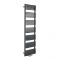 Milano Bow - Black D Bar Central Connection Heated Towel Rail 1800mm x 500mm
