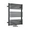 Milano Bow - Black D Bar Central Connection Heated Towel Rail 736mm x 600mm