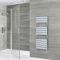 Milano Electric Lustro - Designer Chrome Flat Panel Heated Towel Rail - 1213mm x 450mm