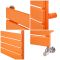 Milano Lustro - Designer Sunset Orange Flat Panel Heated Towel Rail - Various Sizes