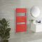 Milano Lustro - Designer Siamese Red Flat Panel Heated Towel Rail - Choice of Size