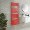 Milano Lustro - Designer Siamese Red Flat Panel Heated Towel Rail - Choice of Size