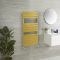 Milano Lustro - Designer Metallic Gold Flat Panel Heated Towel Rail - Choice of Size