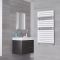 Lazzarini Way - Torino - Mineral White Designer Heated Towel Rail - 952mm x 550mm
