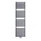 Milano Via - Anthracite Bar on Bar Central Connection Heated Towel Rail 1823mm x 500mm