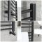Milano Nero - Straight Matt Black Heated Towel Rail 1200mm x 400mm