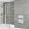 Milano Lustro Electric - Designer White Flat Panel Heated Towel Rail - 600mm x 400mm