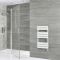 Milano Lustro Electric - Designer White Flat Panel Heated Towel Rail  - 825mm x 450mm