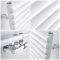 Milano Via - White Bar on Bar Central Connection Heated Towel Rail - Various Sizes