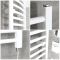 Milano Ive Electric - Curved White Heated Towel Rail 800mm x 500mm