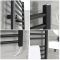 Milano Nero Electric - Straight Matt Black Heated Towel Rail 800mm x 500mm
