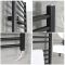 Milano Nero Electric - Straight Matt Black Heated Towel Rail 600mm x 400mm