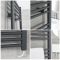 Milano Neva Electric - Anthracite Heated Towel Rail 1188mm x 600mm